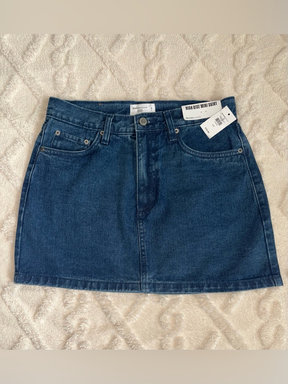 NWT Bluenotes High Rise Mini Denim Skirt - Size Small